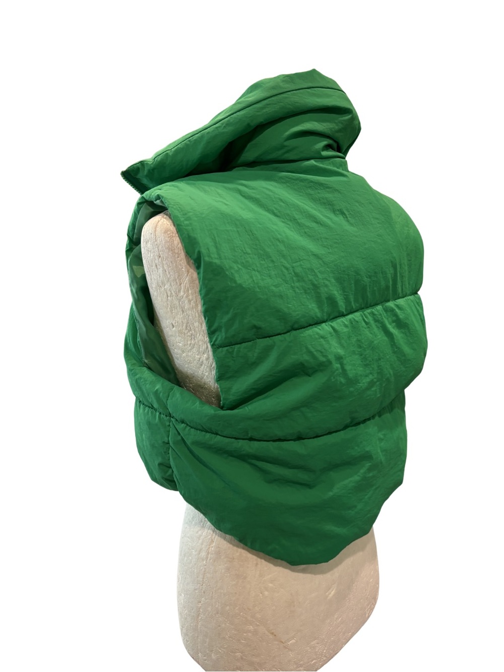 Green Cropped Puffer Vest Size M | Game Day, NFL, Streetwear, Athleisure, - Picture 5 of 8